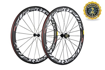 Superteam 50mm Clincher Wheelset 700c 23mm Width Cycling Racing Road Carbon Wheel Decal