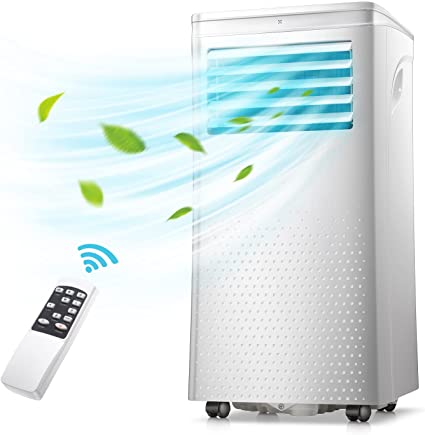 R.W.FLAME Portable Air Conditioner 8000BTU Built-in Dehumidifier & Fan Modes,3 in 1 Portabel AC unit with Remote Control & Window Mount Kit,LED Display,24H On/Off Timer,for Rooms up to 250 sq.ft