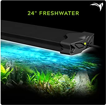 AQUATICLIFE Edge LED Aquarium Light Fixture for Fish Tanks, WiFi-Enabled 5 Color LEDs, 24-Inch Freshwater Aquarium Lights Strip