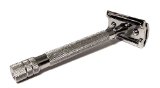 Atomic Razor Double Edge Safety Razor - Long Handle Case and 5 Wilkinson Blades Included