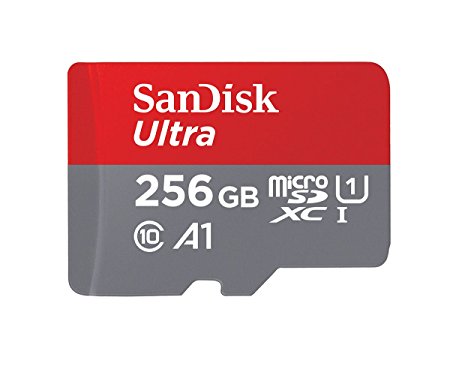 SanDisk Ultra 256GB microSDXC UHS-I card with Adapter - SDSQUAR-256G-GN6MA