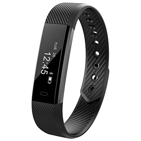 Fitness Activity Tracker, 11TT YG3 Sports Bracelet Wristband Pedometer Smart Band with Step Tracker/Calorie Counter/Sleep Monitor/Call Notification Push for iPhone iOS and Android Phone