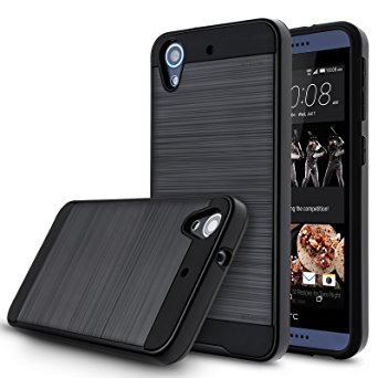 HTC Desire 626s Case, HTC Desire 626 Case,eTzone Premium Extra Slim Shockproof Case, Steel Hybrid Dual Layer [TPU   Soft Silicone] Protective Case Cover for HTC Desire 626 / 626s (626 Black)