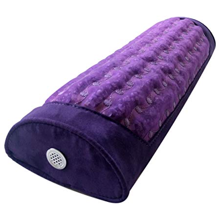 FIR Amethyst Mini Pillow - Natural Amethyst Gems - Non Electric - Emits Negative Ions - Far Infrared Crystal Rays - for Hot Stone Pads and Far Infrared Mats - Headache Relief - Firm Support - Purple