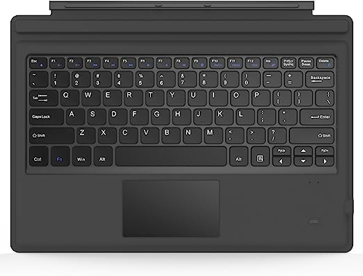 MoKo Type Cover Compatible with Microsoft Surface Pro 7 Plus 2021/ Pro 7 / Pro 6 / Pro 5 / Pro 4 /Pro 3, Lightweight Wireless Replacement Keyboard with Trackpad & Built-in Rechargeable Battery, Gray