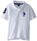US Polo Boys Short Sleeve Solid Pique Polo Shirt
