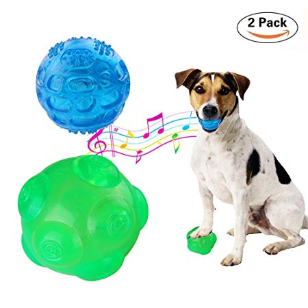 Eunon Pet Chew Toys,Non Toxic Rubber Dog Cat Teeth Cleaning Balls Pet Feeding Interaction Training Toys