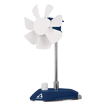 ARCTIC A0234/B0056 Breeze - USB Desktop Fan with Flexible Neck and Adjustable Fan Speed I Portable Desk Fan for Home, Office I Silent USB Fan I Fan Speed 800-1800 RPM - Deep Blue