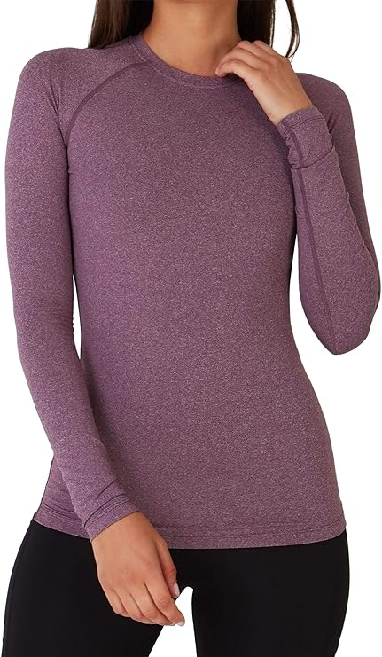 TCA Super Thermal Long Sleeve Women Running, Ski Base Layer - Compression Shirts Woman, Long Sleeve Workout Tops for Women