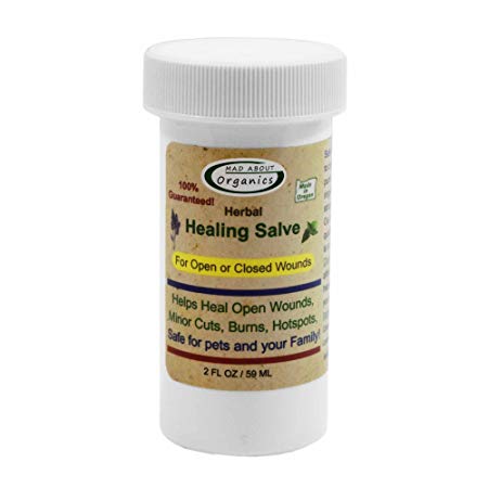 Mad About Organics All Natural Herbal Skin Wound Healing Salve for All Pets