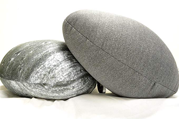 Tache 2 Squishy Microbead Stone Pebble Rock Grey Pillows Decorative Nature Accents