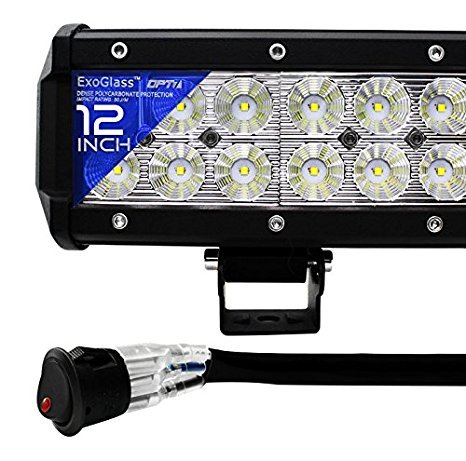 OPT7 C2 Series 12" Off-Road CREE LED Light Bar and Harness (Flood/Spot Auxiliary Lamp Combo 6000 lumen)