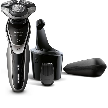 Philips Norelco Electric Shaver 5700 Wet and Dry S537084 with Turbomode and SmartClean