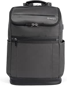 Travelpro Crew Executive Choice 3 Medium Top Load Backpack fits up to 15.6 Laptops and Tablets, USB A and C Ports, Men and Women, Titanium Grey