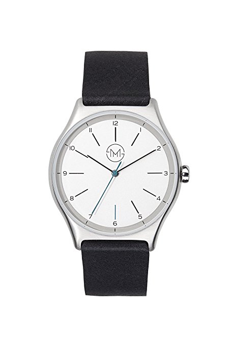 slim made one 02 - Extra flat unisex watch in silver / black