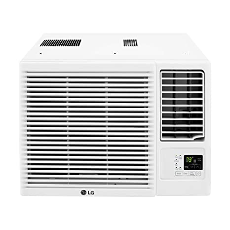 LG LW8016HR 7,500 115V Window-Mounted 3,850 BTU Supplemental Heat Function Air Conditioner, White