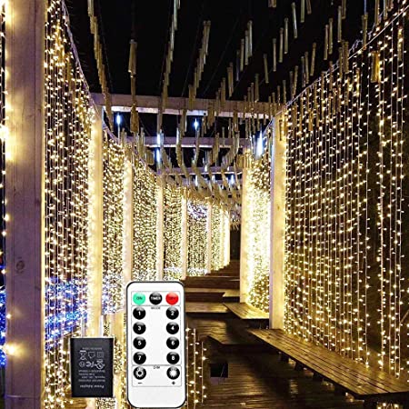 24HOCL 66ft 200 LEDs Waterproof Fairy Copper String Lights with UL588 USB Adapter for Halloween Thanksgiving Christmas Bedroom Decor Christmas Patio Indoor Outdoor, Warm White