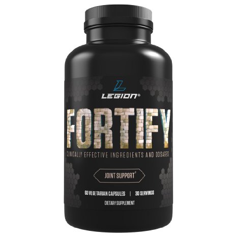 LEGION Fortify - Best Joint Pain Relief Supplement Natural Remedies for Joint Pain Prevent Painful Joints Jaw Joint Pain Facet Joint Pain and Joint Pain in Hands - 30 Servings 60 Capsules