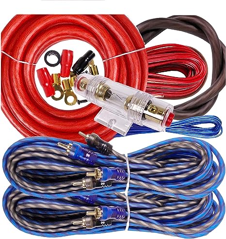 Complete 4 Channels 2500W Gravity 4 Gauge Amplifier Installation Wiring Kit Amp Pk3 4 Ga Red - for Installer and DIY Hobbyist - Perfect for Car/Truck/Motorcycle/Rv/ATV