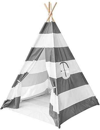 Sorbus Teepee Tent for Kids Play — Includes Portable Carry Bag for Travel or Storage — Your Kids Will Enjoy This Indian Tent — Great for Indoor Playroom, Bedroom, Nursery, Photography Props and more