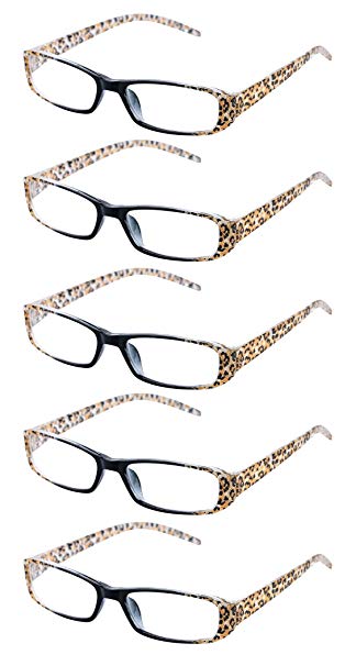 SOOLALA 3-Pairs Womens Designer Spring Hinge Rhinestone Lightweight Reading Glasses