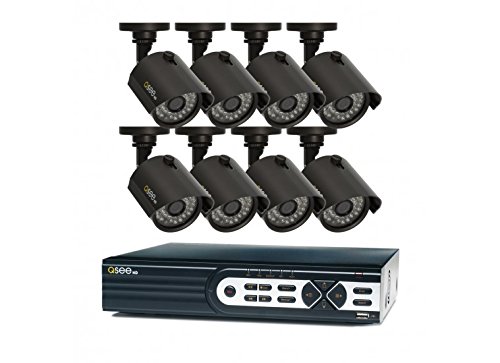 Q-See QTH161-8Z3-2 HD Analog Surveillance System 16-Channel DVR with 2TB Hard Drive, 8-720p Security Cameras, Black