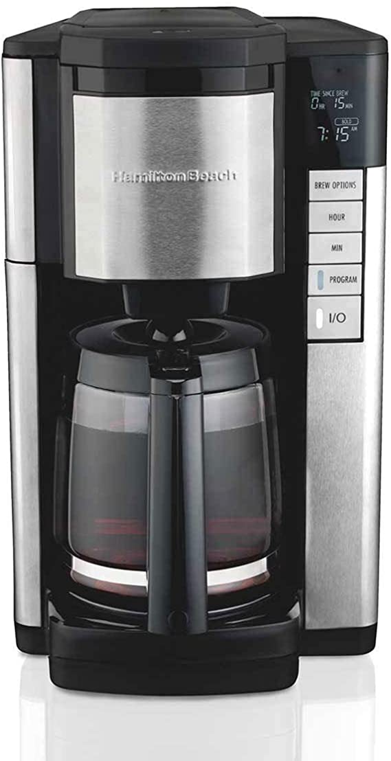 Hamilton Beach Countertop 12 Cup Programmable Coffee Maker w/Easy Access, Black