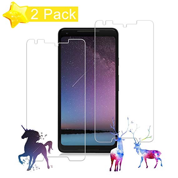 BBInfinite Pixel 2 XL Glass Screen Protector, [ 2-Pack ] 9H Hardness 2.5D Pixel 2 XL Tempered Glass Bubble-Free Glass Screen Protectors for Google Pixel 2 XL