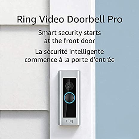 Ring Video Doorbell Pro – Upgraded, with added security features and a sleek design (existing doorbell wiring required)