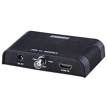 Goodes HDMI to SDI BNC Converter Box Full HD 1080P Audio Video Adapter Support SD-SDI HD-SDI 3G-SDI for Camera Home Theater