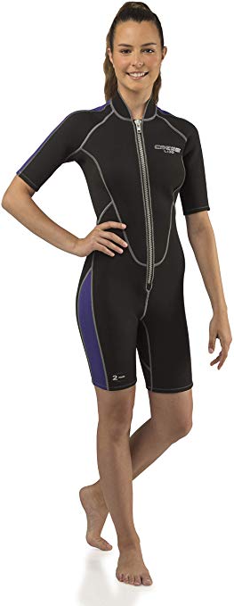 Cressi Women's Short Front Zip Wetsuit for Surfing, Snorkeling, Scuba Diving | Lido Short Lady