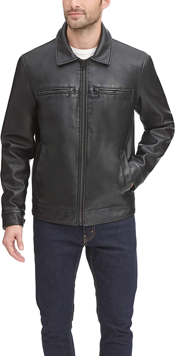 Dockers Men James Faux Leather Jacket