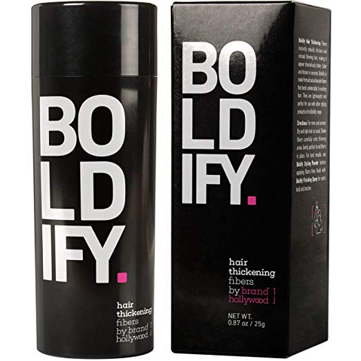 BOLDIFY Hair Fibers for Thinning Hair - 100% Undetectable Keratin Fibers - Giant 25g Bottle - Completely Conceals Hair Loss in 15 Seconds (White)
