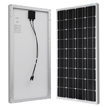 RENOGY 100 Watts 12 Volts Monocrystalline Solar Panel for Charging 12V Battery Off Grid PV System