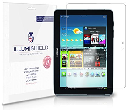 Samsung Galaxy Tab 2 10.1" Screen Protector [2-Pack], iLLumiShield - Japanese Ultra Clear HD Film with Anti-Bubble and Anti-Fingerprint Invisible Shield