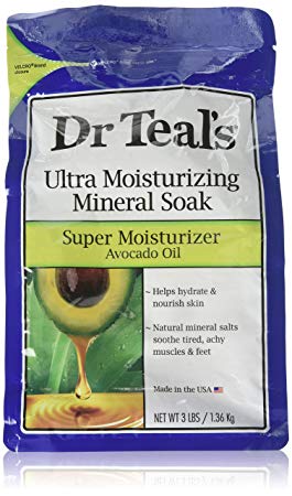Dr Teal's Ultra Moisturizing Mineral Soak Super Moisturizer with Avocado Oil, 3 Pound