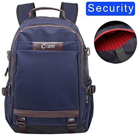 Backpacks for School, CrossLandy College Backpack for Men Women Fits 15.6 Inch Laptop Carry on Travel Backpacks Blue