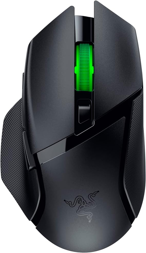 Razer Basilisk V3 X HyperSpeed Customizable Wireless Gaming Mouse: Mechanical Switches Gen-2-5G Advanced 18K Optical Sensor - Chroma RGB - 9 Programmable Controls - 285 Hr Battery - Classic Black