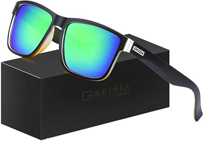 GRFISIA Vintage Polarized Sunglasses for Men and Women Driving Sun glasses 100% UV Protection
