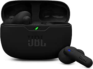 JBL Wave Beam 2, Écouteurs sans Fil Bluetooth, réduction de Bruit, 40 Heures d'autonomie, Son Pure Bass, Technologie Smart Ambient et Connexion multipoint, Conception Intra sur Tige, Noir