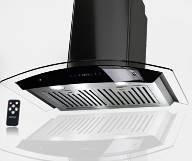 AKDY 30" Stainless Steel AZ-3S866BK-75 Wall Mount Range Hood With Remote Control