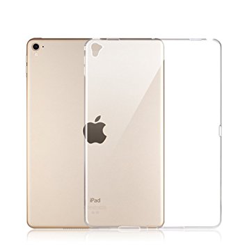 iPad Pro 9.7 Case-Clear GRIP Flexible Soft Transparent TPU Rubber Back Cover for iPad Pro 9.7 inch Air Bounce Shockproof Technology-Clear