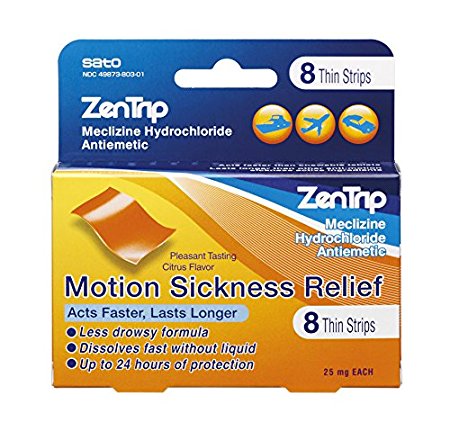 ZenTrip Motion Sickness Relief Strips, 8 Count