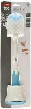 OXO Tot Bottle Brush with Nipple Cleaner and Stand, Aqua