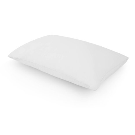 LINENSPA Down Blend Pillow with Smooth Cotton Encasement - Queen