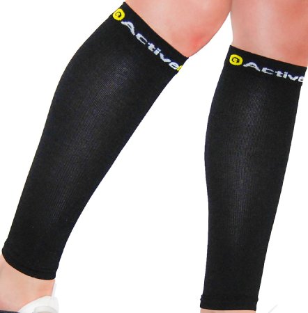 ActiveGear Pro Calf Compression Sleeves - Leg Support Socks for Shin Splints & Calf Pain Relief for Athletes, Runners, Cycling and Travel (1 Pair)