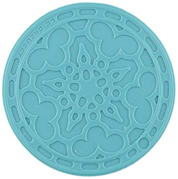 Le Creuset Silicone Set of 4 French Coasters, Caribbean