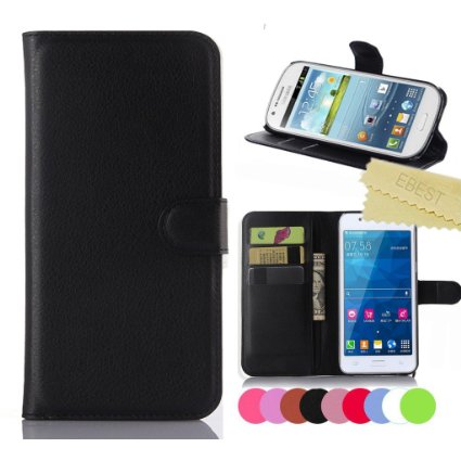 ZTE ZMAX 2, Z958 Case, Ebest Premium Folio Wallet Stand PU Leather Case with cash/card holder ZTE ZMAX 2, Z958 Case, Black