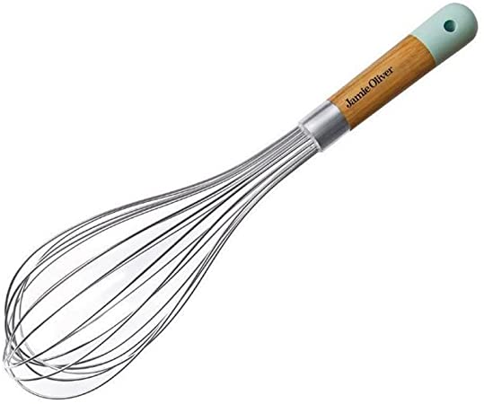 Jamie Oliver Stainless Steel Kitchen Whisk - Blending,Whisking, Beating and Stirring - 12.5 Inch