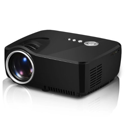 Projector Syhonic S70GP 1080P Full HD LCD LED Mini Portable Multimedia Home Theater Projector Support DVDs HDMI USB SD AV VGA TV Interface HD Video Games TV Movie Music Projector Black